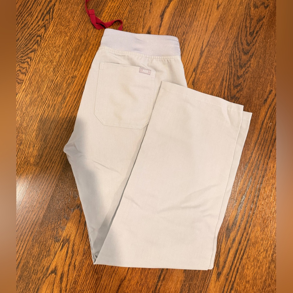 Men's Beige Pants with Red Accents